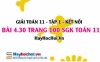 Bài 4.30 SGK Toán 11 tập 1 Kết nối tri thức